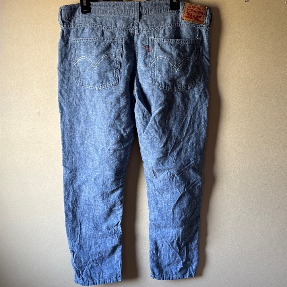 Levi’s Light Wash Chambray Linen Blend Pants - Picture 6 of 7